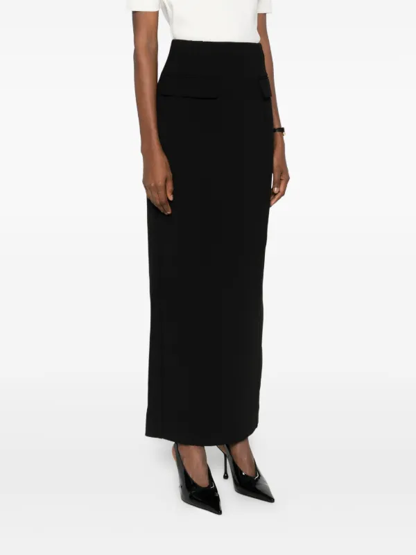 TOTEME flap-pocket Skirt | Black | FARFETCH JO