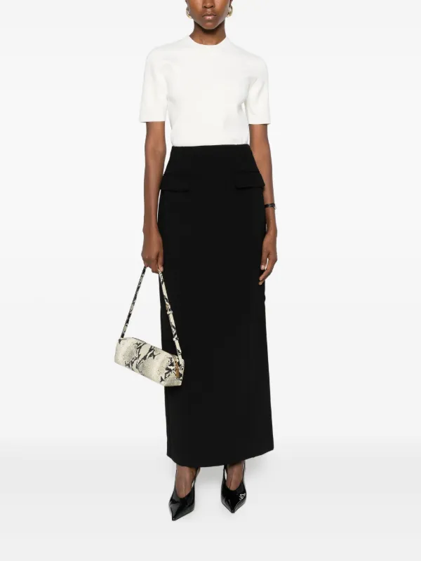 TOTEME flap-pocket Skirt | Black | FARFETCH JO