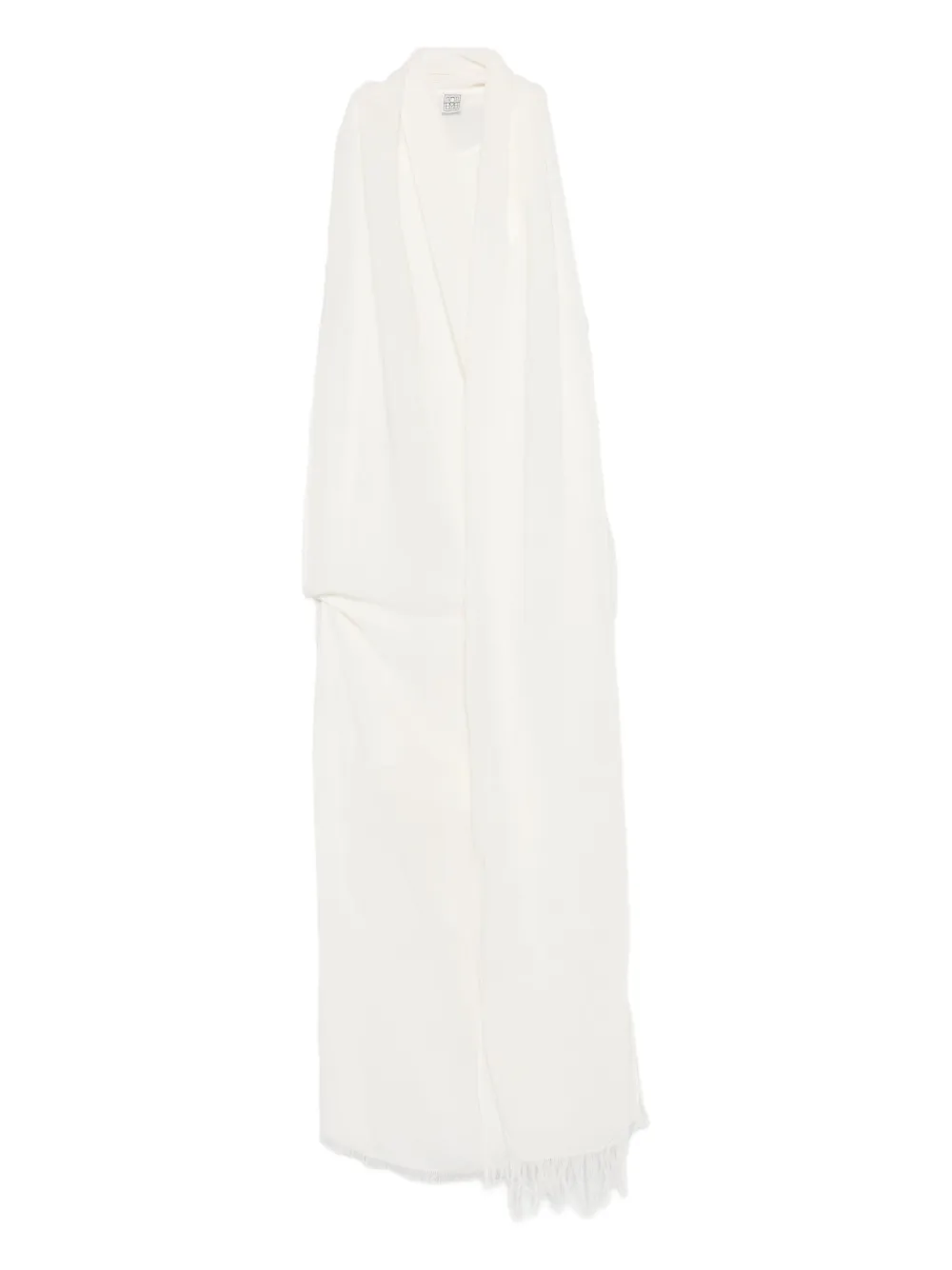 TOTEME frayed-edge draped dress | White | Image 1