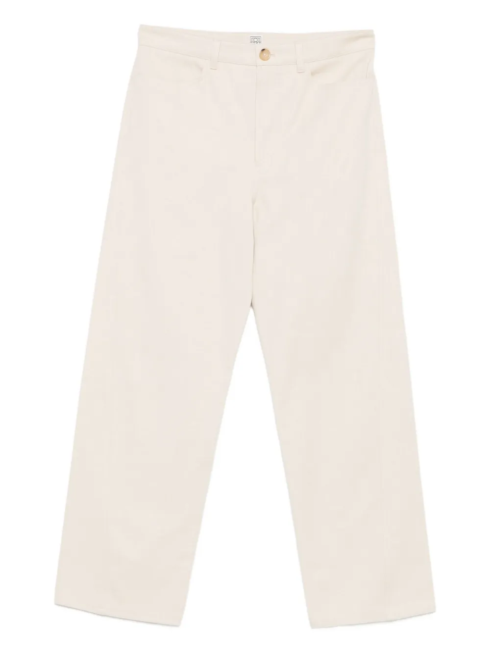 Totême Organic Cotton Trousers In Neutral