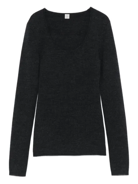 TOTEME scoop-neck long-sleeve knit top