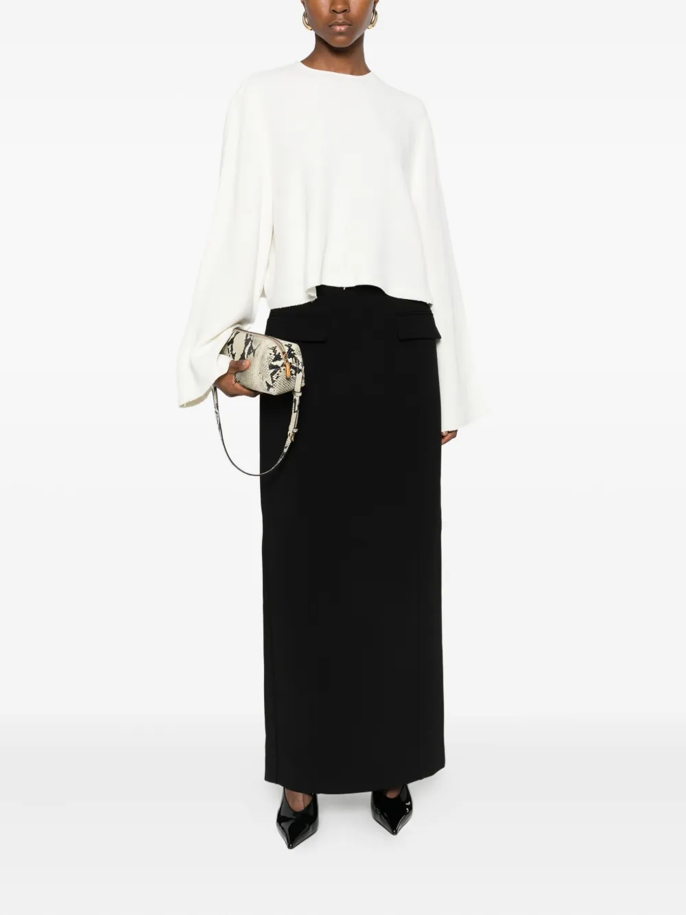 TOTEME Blouse met gerafelde afwerking - Wit