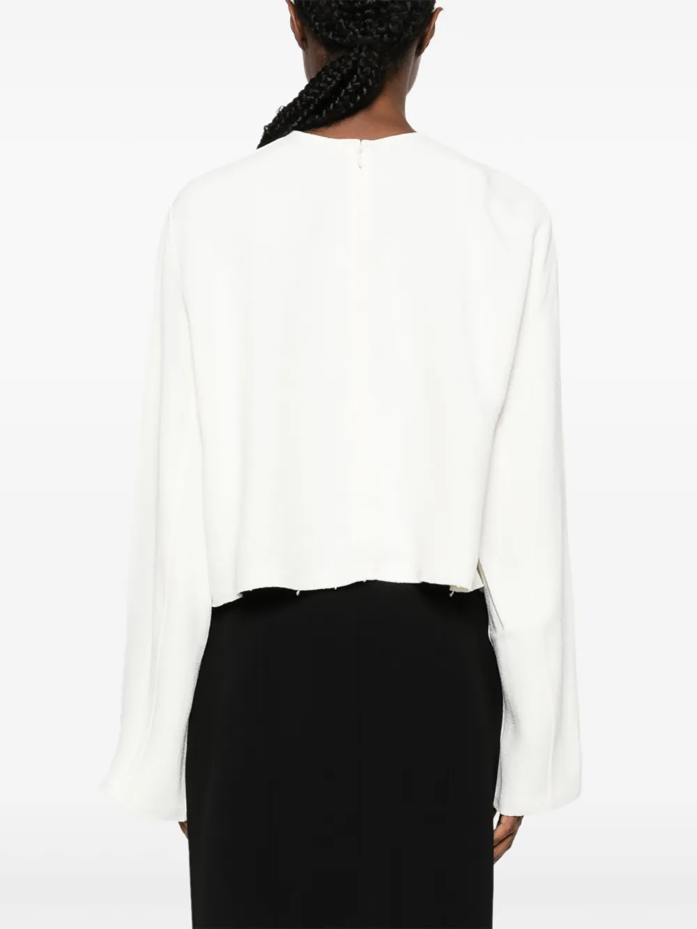 Totême Bluse Mit Offenem Saum In White
