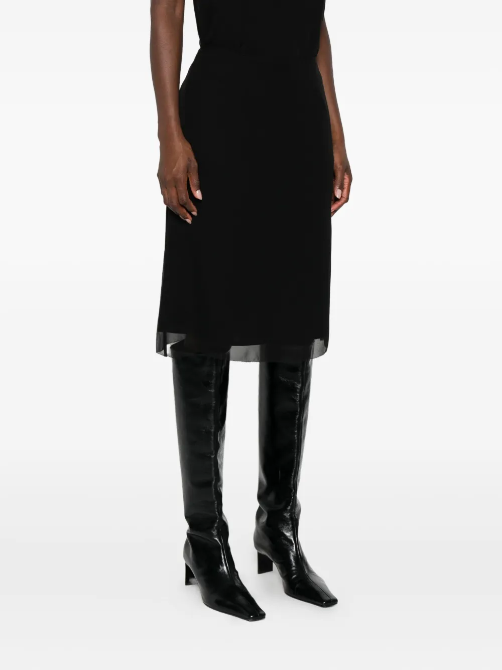 Totême Slip Mini Skirt In Black