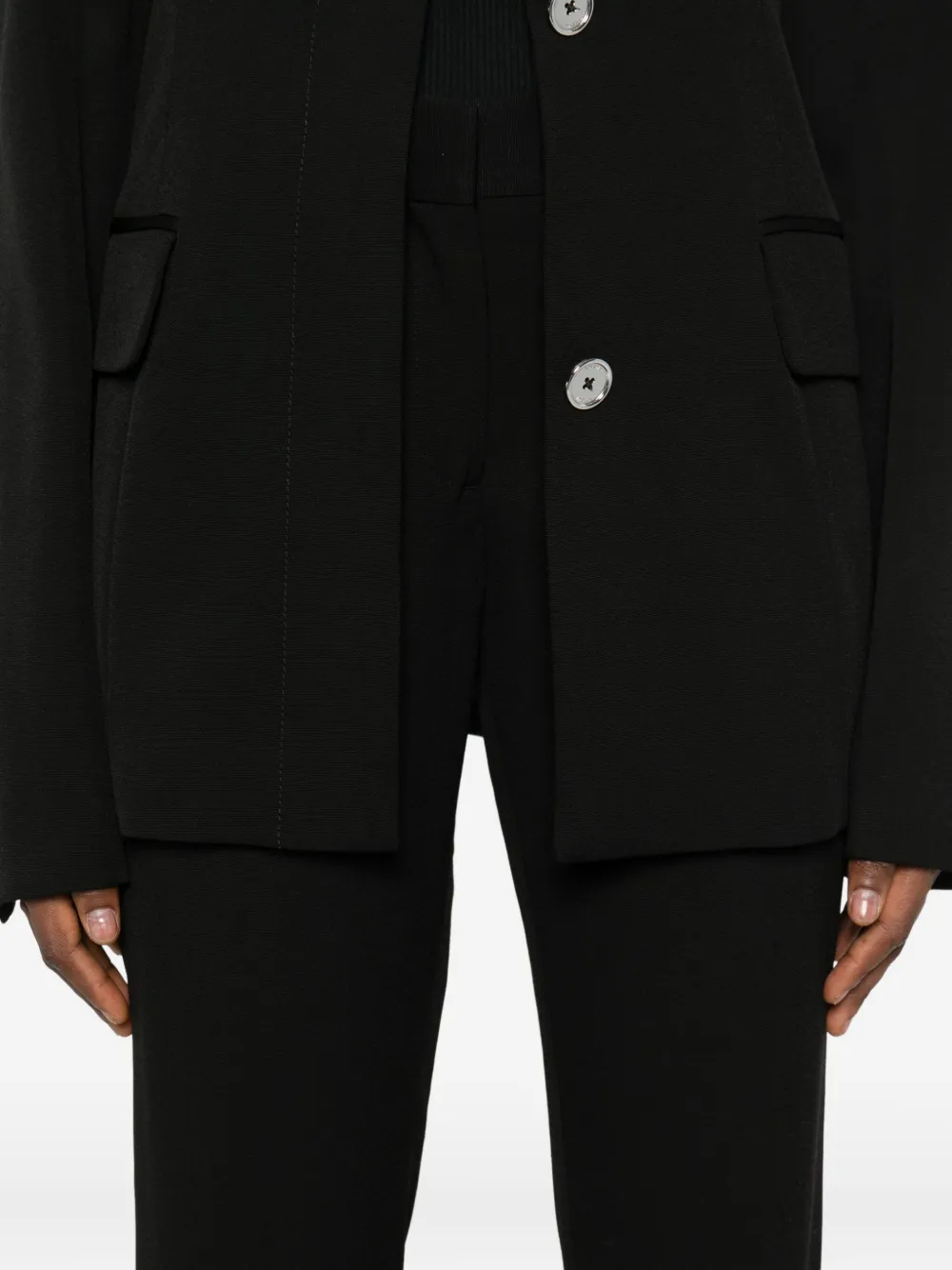 TOTEME Low waist slim-fit broek Zwart