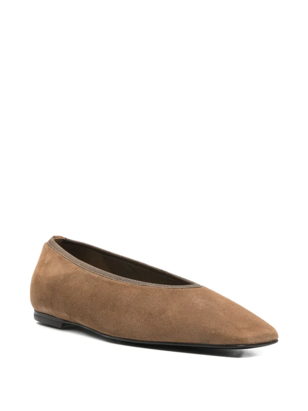 TOTEME suede ballet flats - Beige