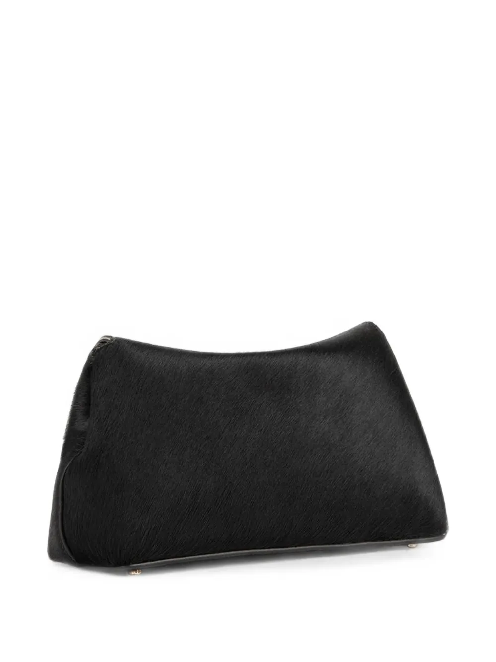 TOTEME T-lock clutch met ponyhaar Zwart