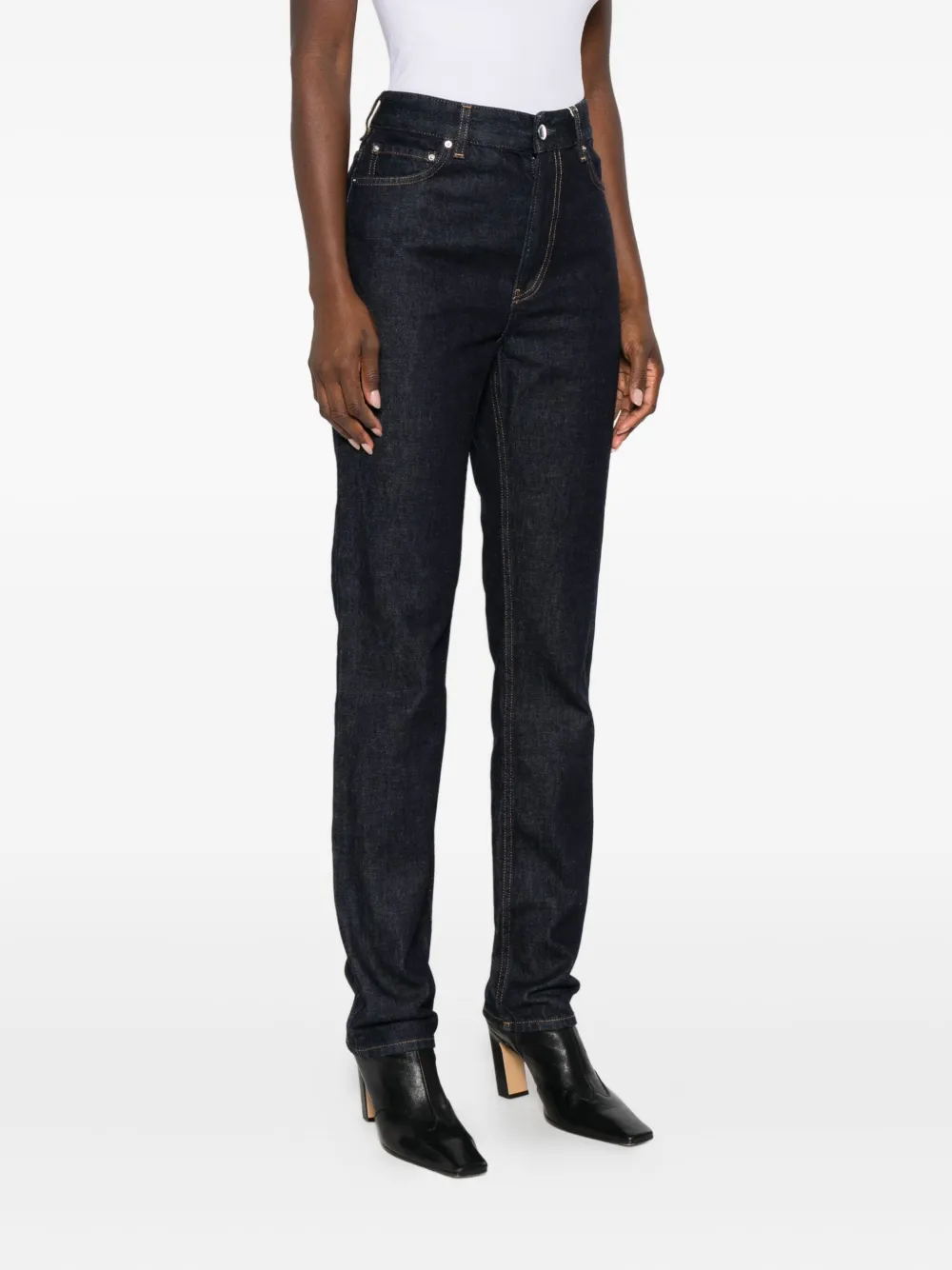 Totême High-waisted Slim-fit Jeans In Black