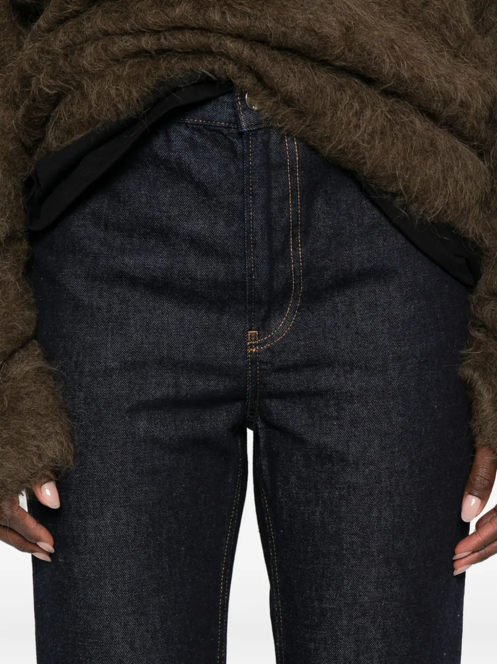 Totême High-waisted Slim-fit Jeans In Black