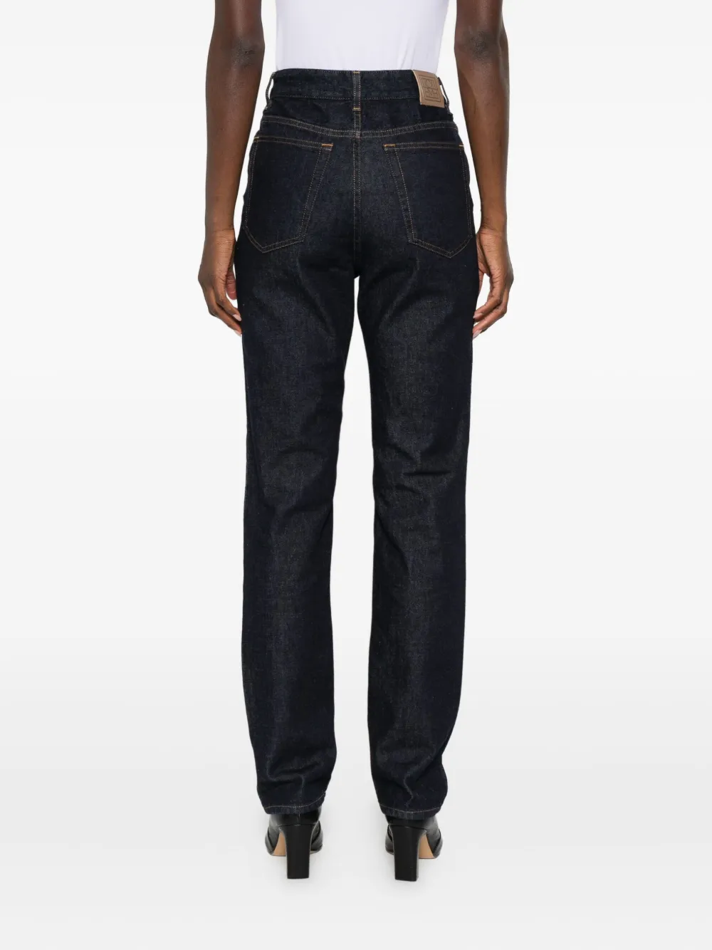 Totême High-waisted Slim-fit Jeans In Black