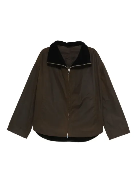 TOTEME zip-front corduroy-collar jacket