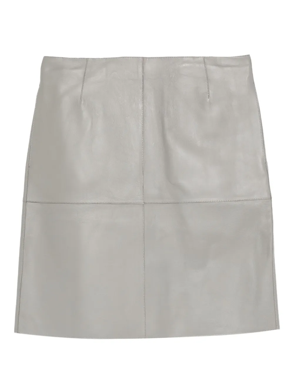TOTEME paneled leather skirt | Grey | Image 1
