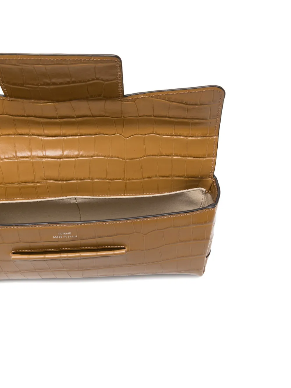 Totême Croco-embossed Clutch Bag In Brown
