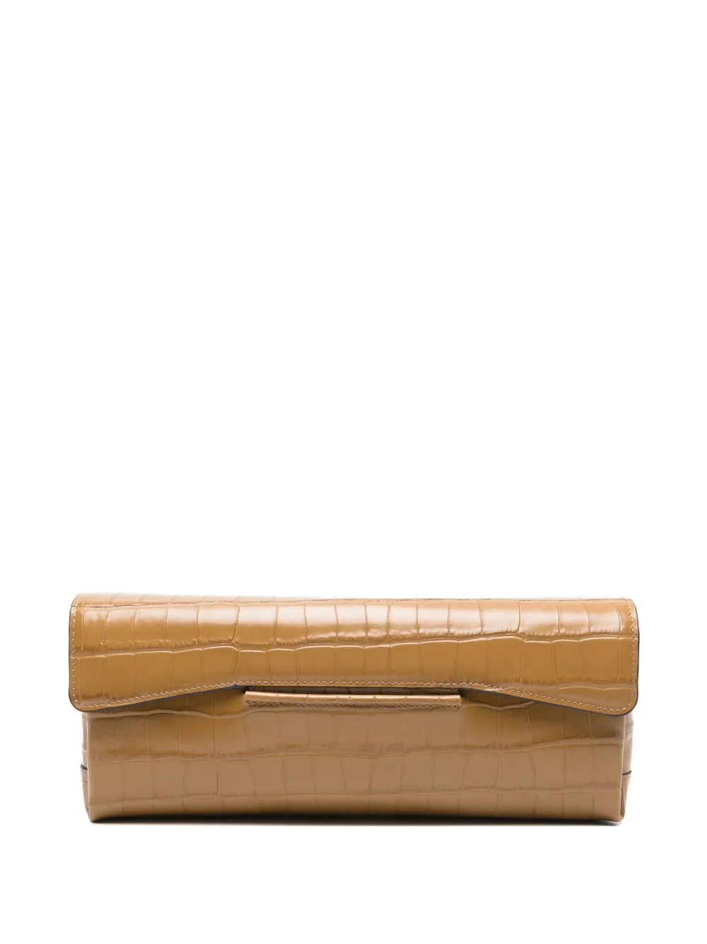 Totême Croco-embossed Clutch Bag In Brown