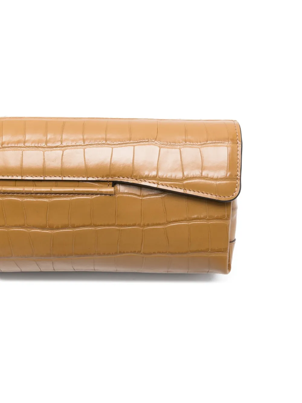 Totême Croco-embossed Clutch Bag In Brown
