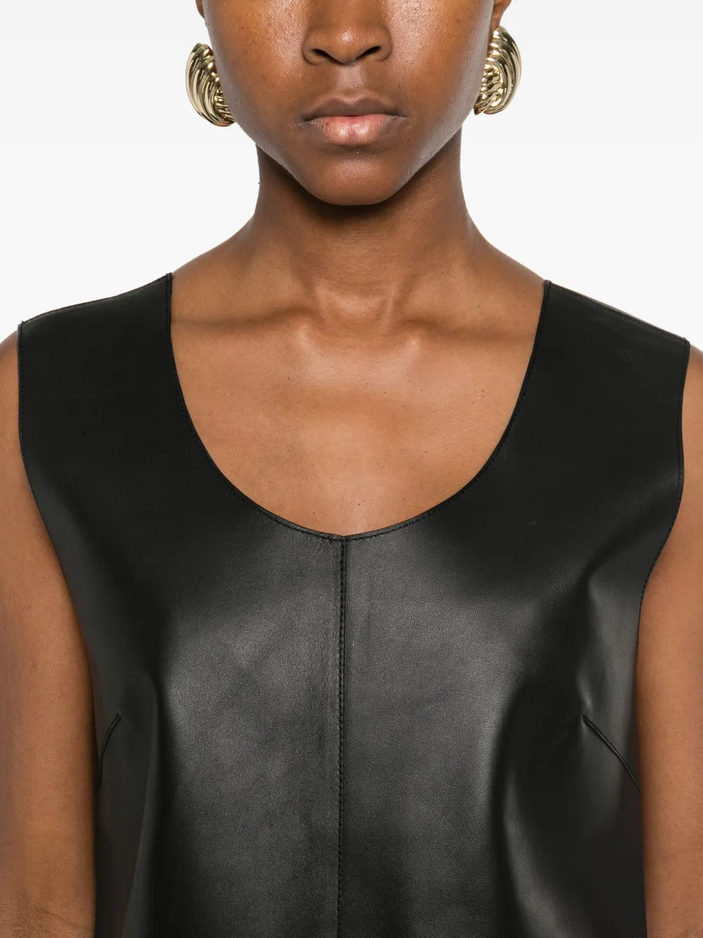 TOTEME Leren top Zwart