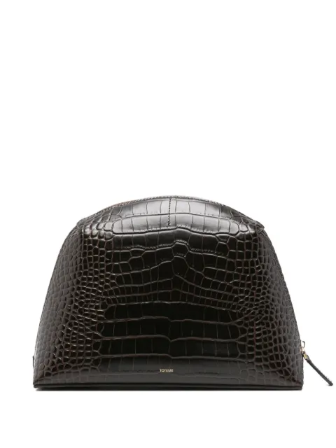 TOTEME medium croco-embossed clutch bag