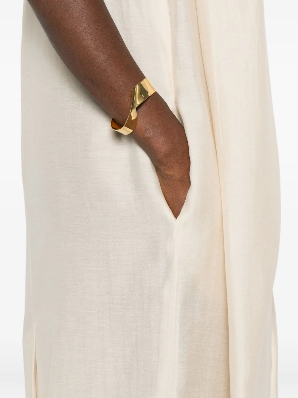 TOTEME Jurk met aangehechte sjaal Beige