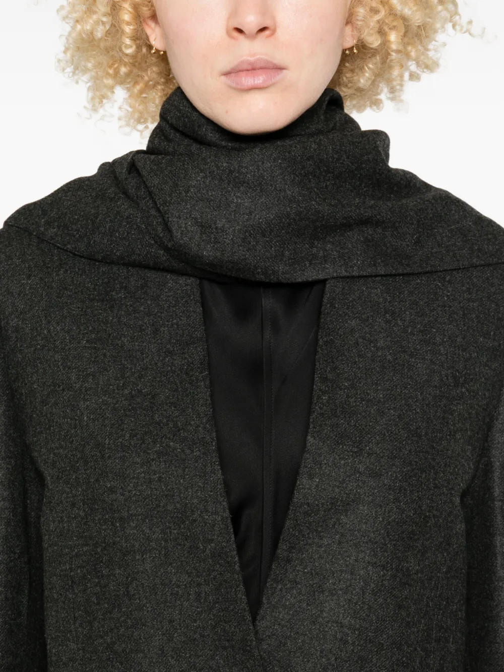 Totême Single-button Cape Blazer In Gray