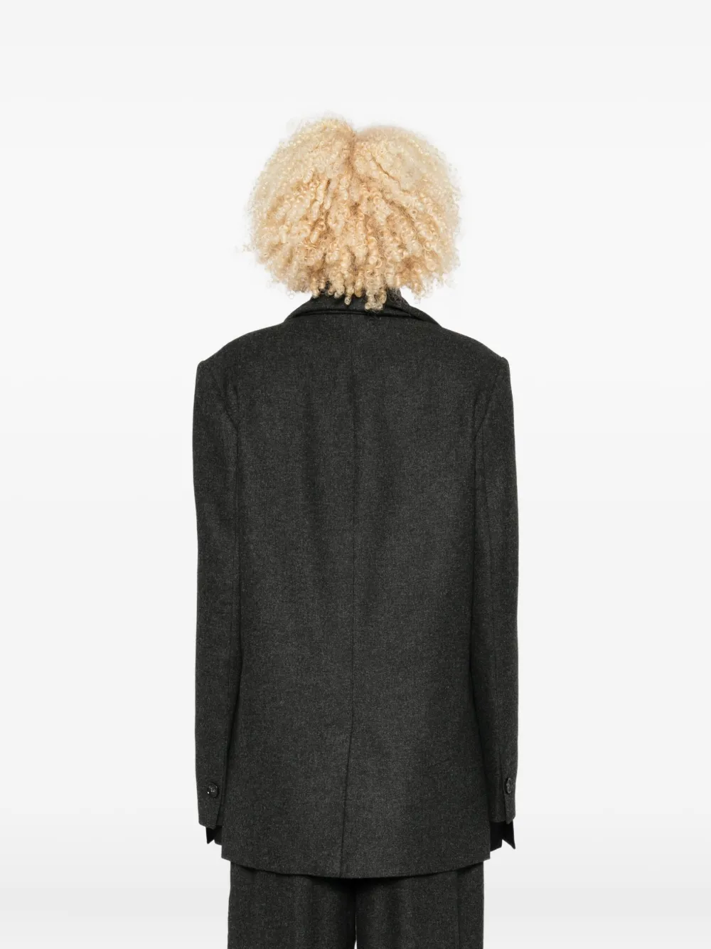 Totême Single-button Cape Blazer In Gray