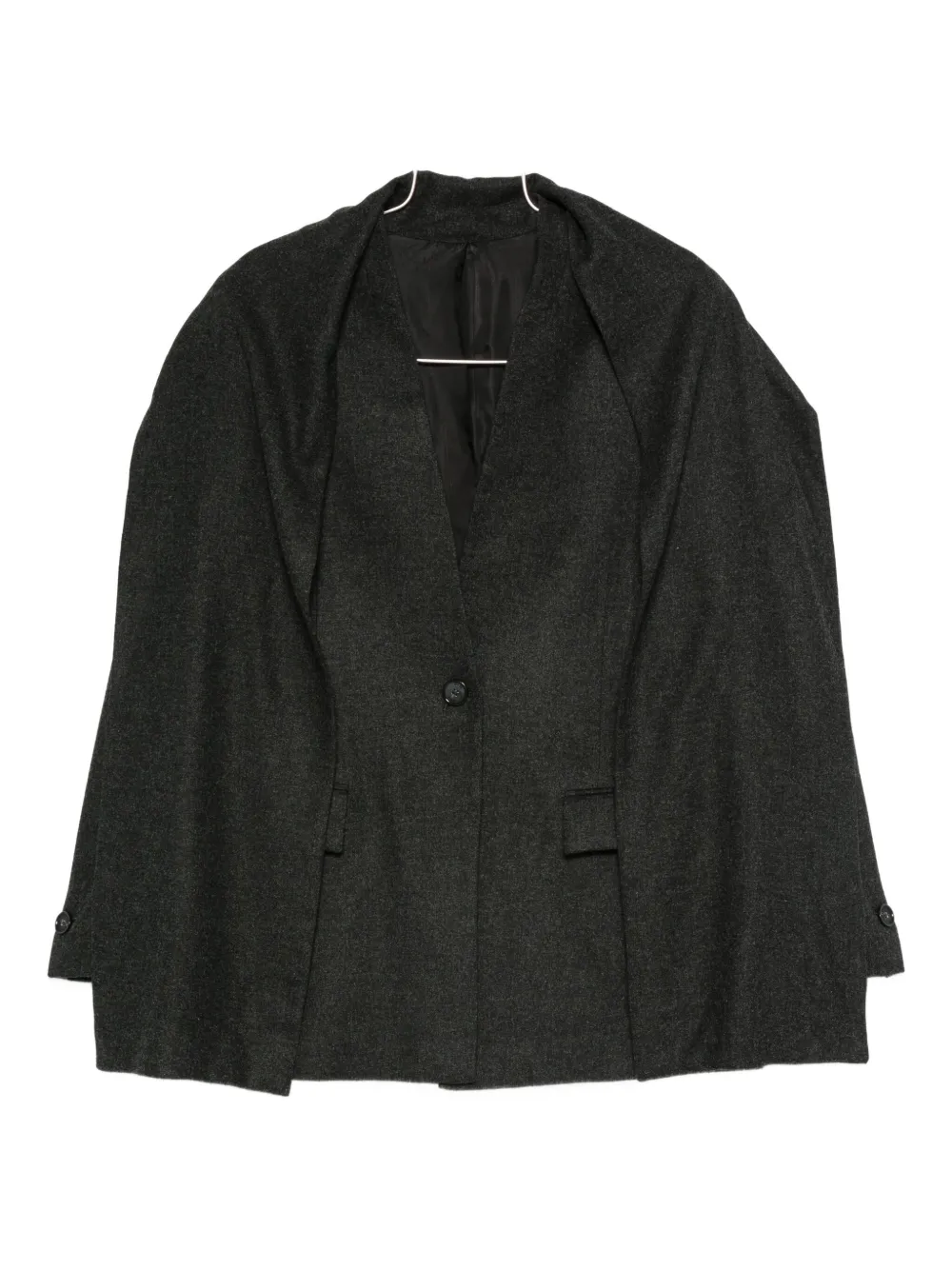 Totême Single-button Cape Blazer In Gray