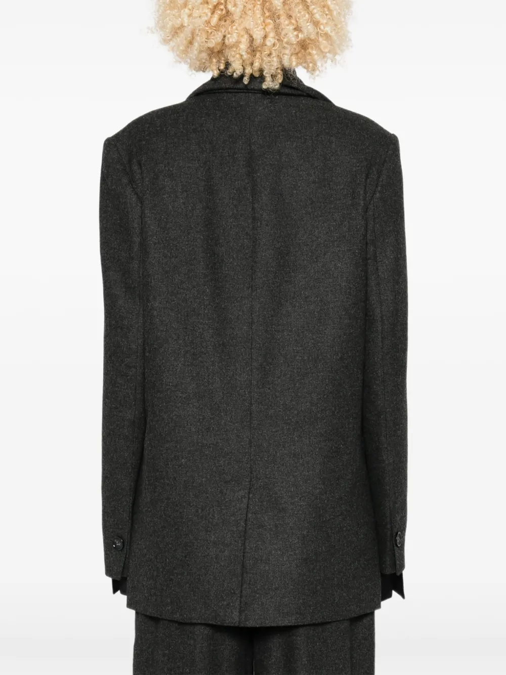 TOTEME Blazer met cape en enkele knoop Grijs