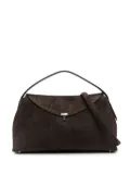 TOTEME T-lock suede top-handle shoulder bag - Brown