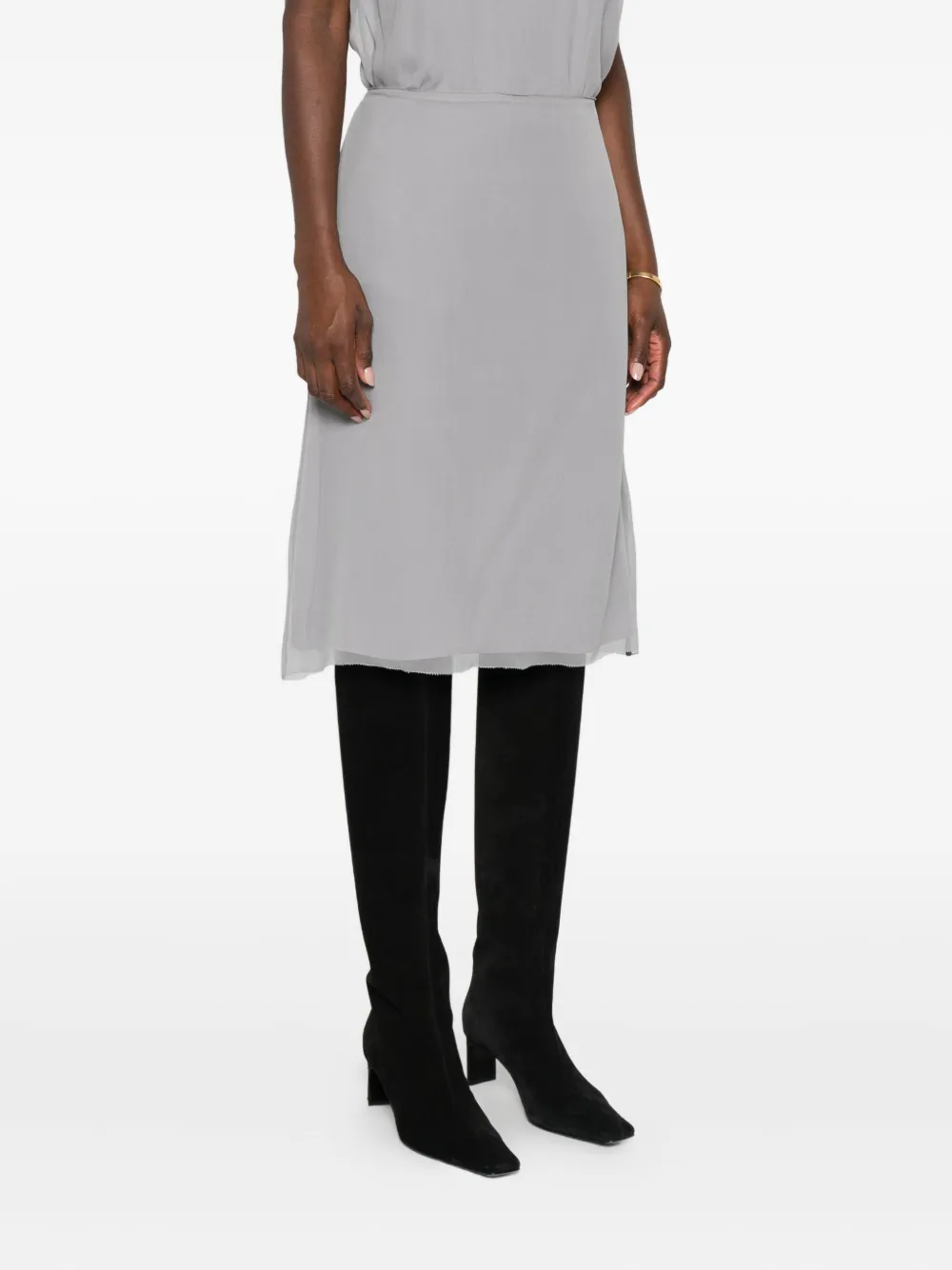 Totême Slip Mini Skirt In Gray