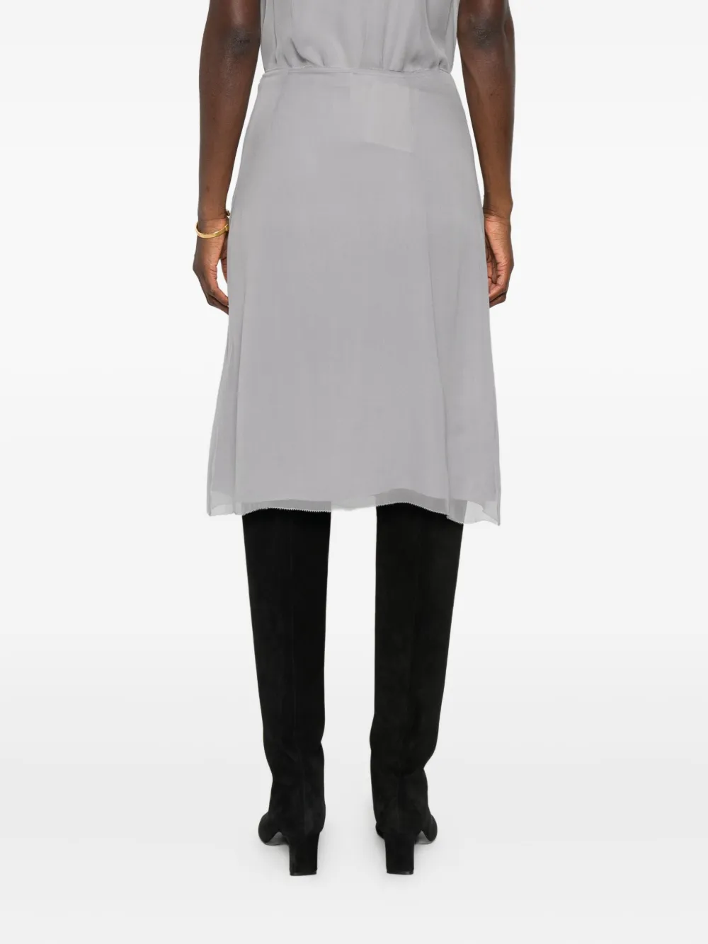 Totême Slip Mini Skirt In Gray