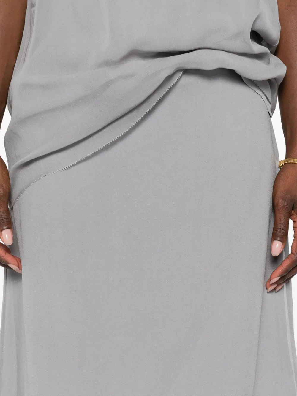 Totême Slip Mini Skirt In Gray