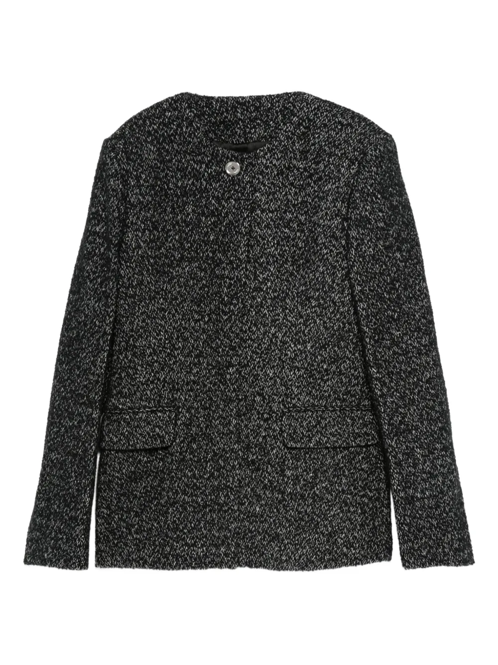 TOTEME cinched speckled jacket | Black | Image 1