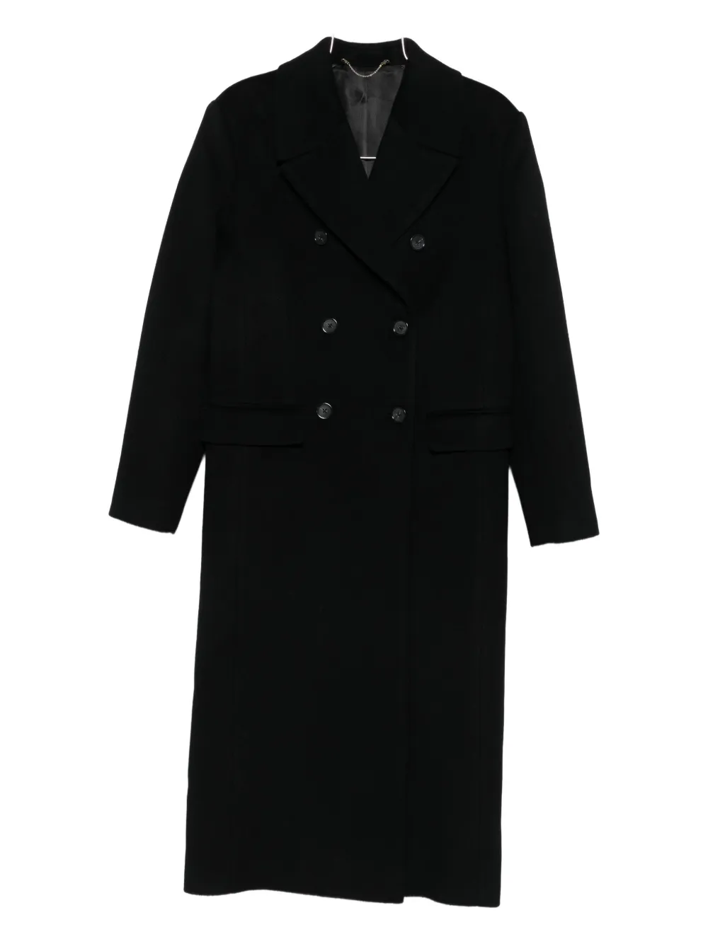 Totême Double-breasted Coat In Black