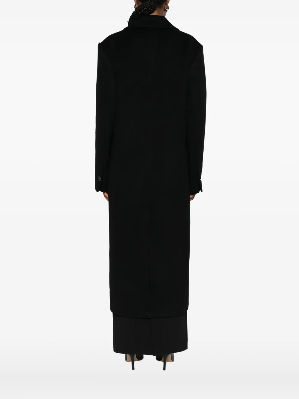 Totême Double-breasted Coat In Black