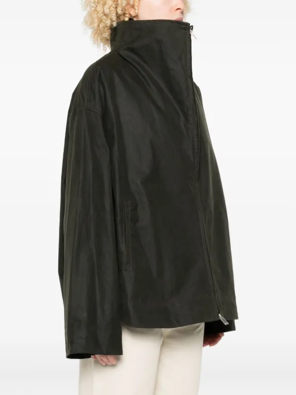 TOTEME Zipped corduroy-collar Jacket | Green | FARFETCH