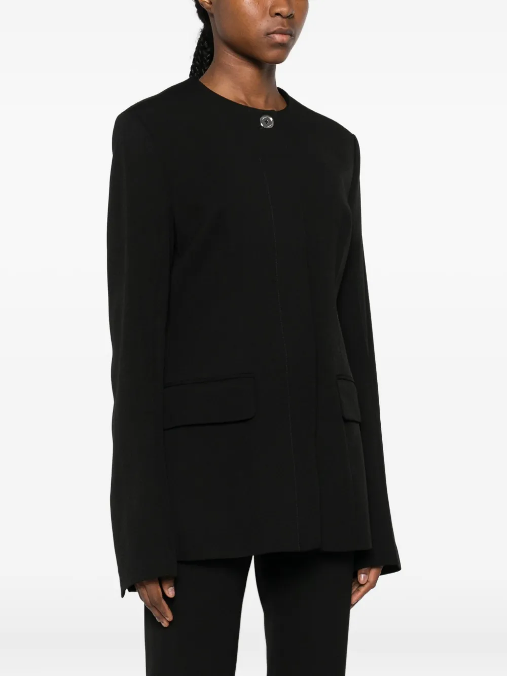 Totême Jacke Mit Rundem Ausschnitt In Black