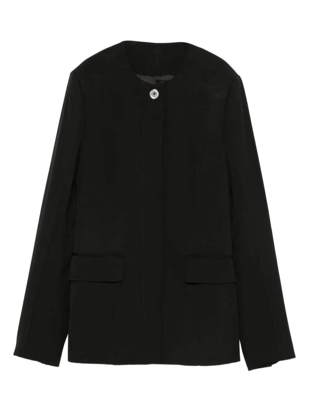 Totême Jacke Mit Rundem Ausschnitt In Black