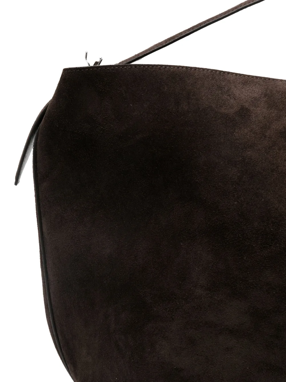 Totême Suede Belted Tote Bag In Brown