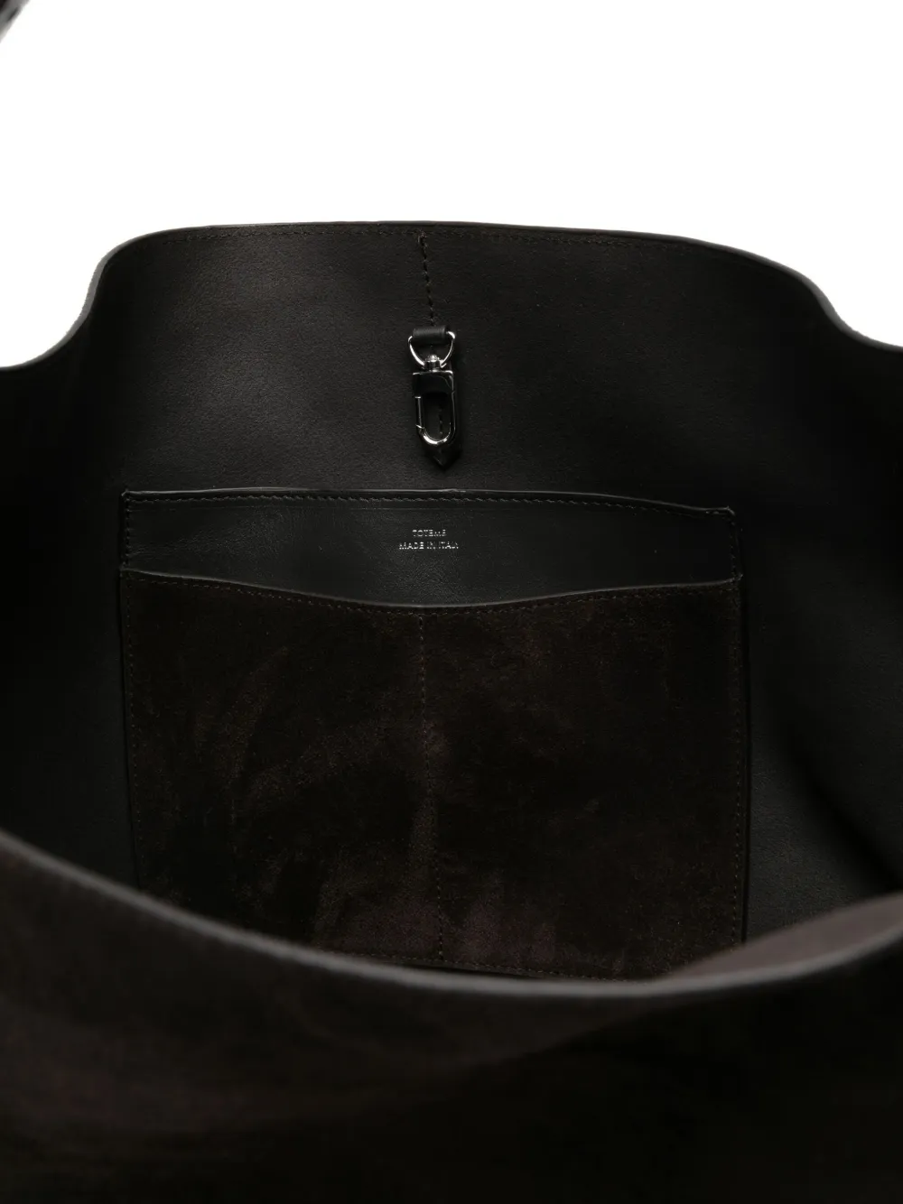Totême Suede Belted Tote Bag In Brown