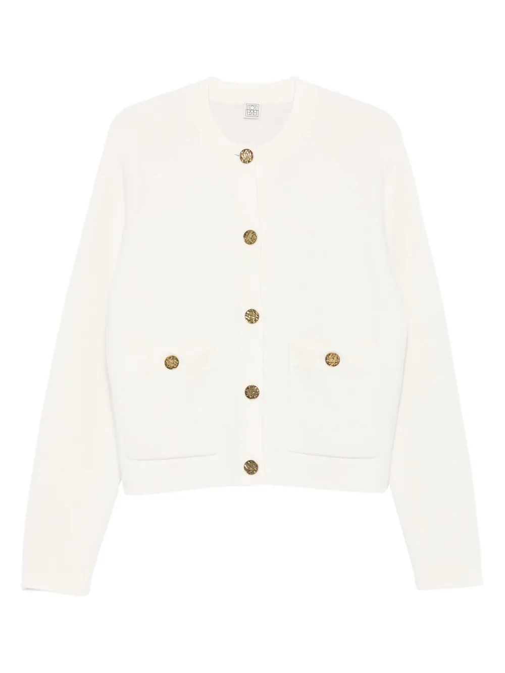 TOTEME patch-pocket buttoned cardigan | White | Image 1