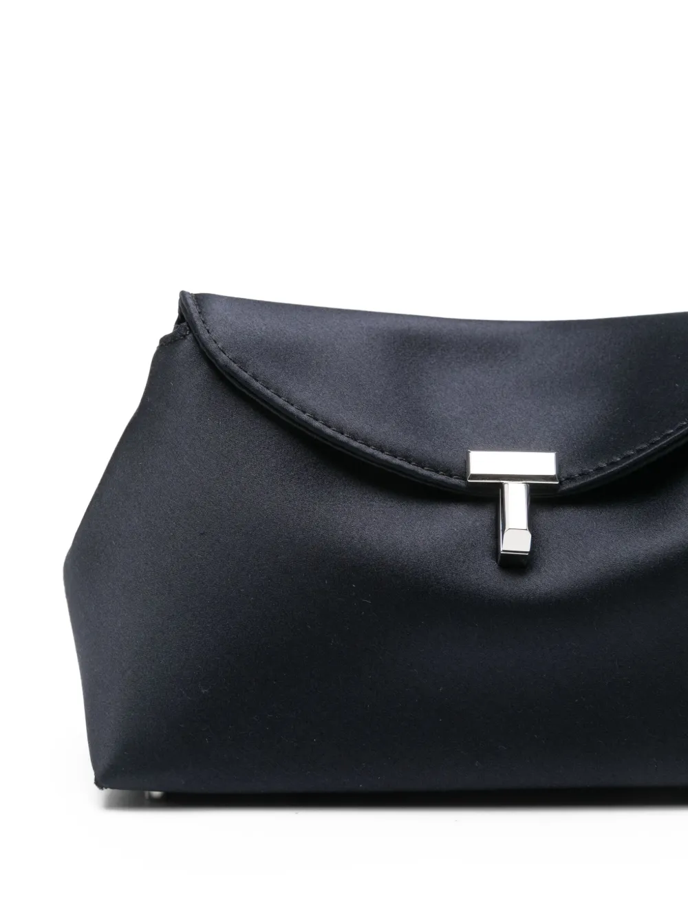 Totême Satin T-lock Clutch In Blue