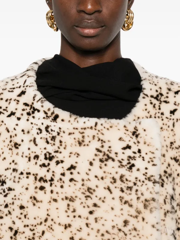 TOTEME Stracciatella Shearling Coat | Neutrals | FARFETCH