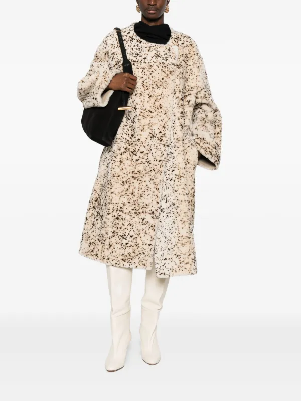 TOTEME Stracciatella Shearling Coat | Neutrals | FARFETCH
