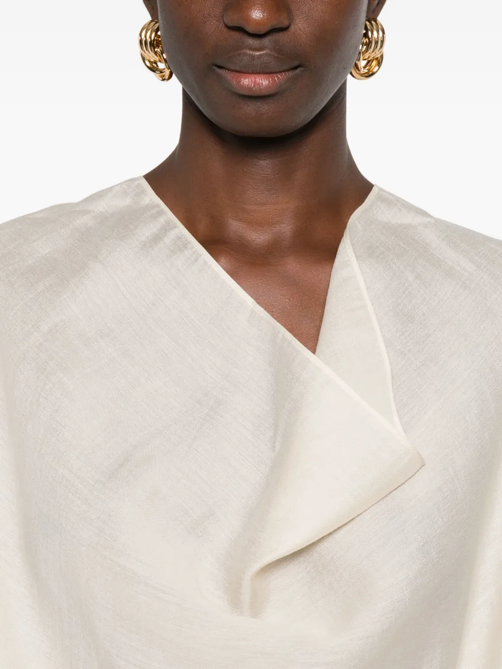 Totême Cowl-neck Blouse In Neutral