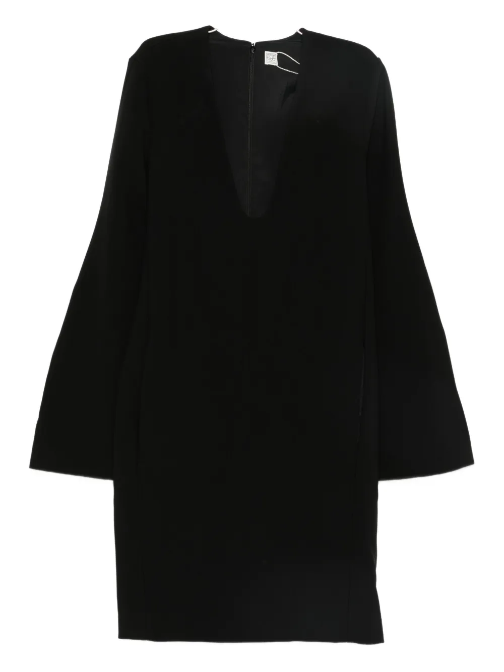 Totême Bell-sleeve Mini Dress In Black