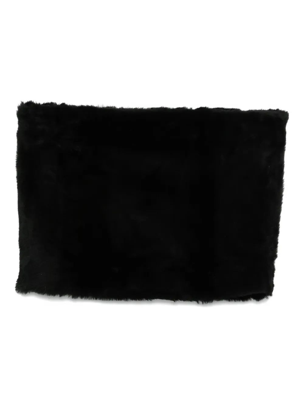 Totême Toteme Plush Genuine Shearling Muff In Black