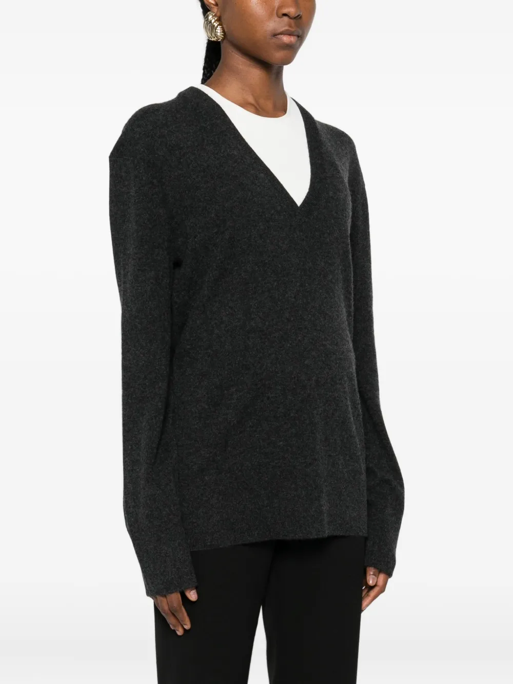 Totême V-neck Cashmere Sweater In Black