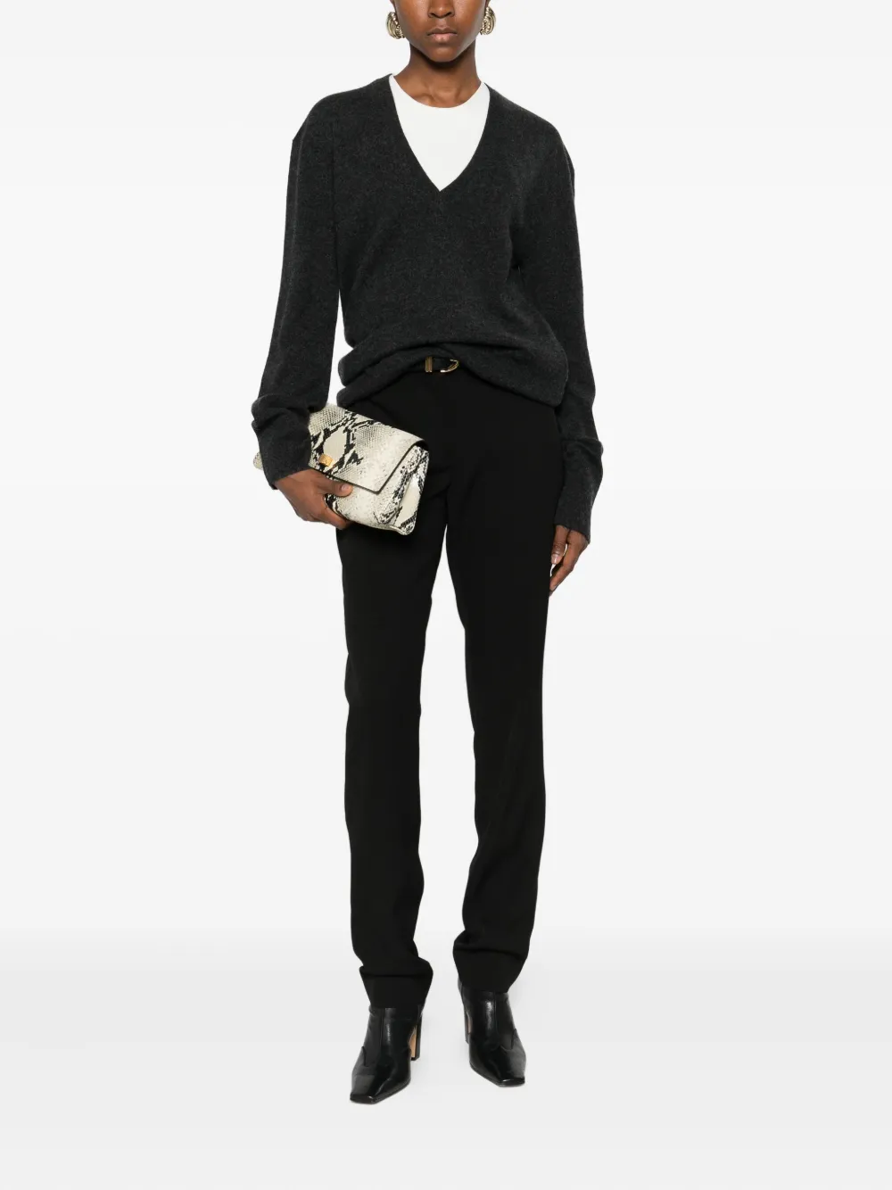 Totême V-neck Cashmere Sweater In Black