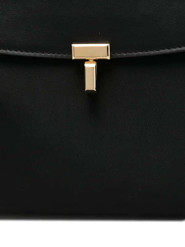 【新品未使用】TOTEME T-lock レザーウォレット ブラック 正規品 TOTEME T-Lock サッチェルバッグ | ブラック | FARFETCH JP