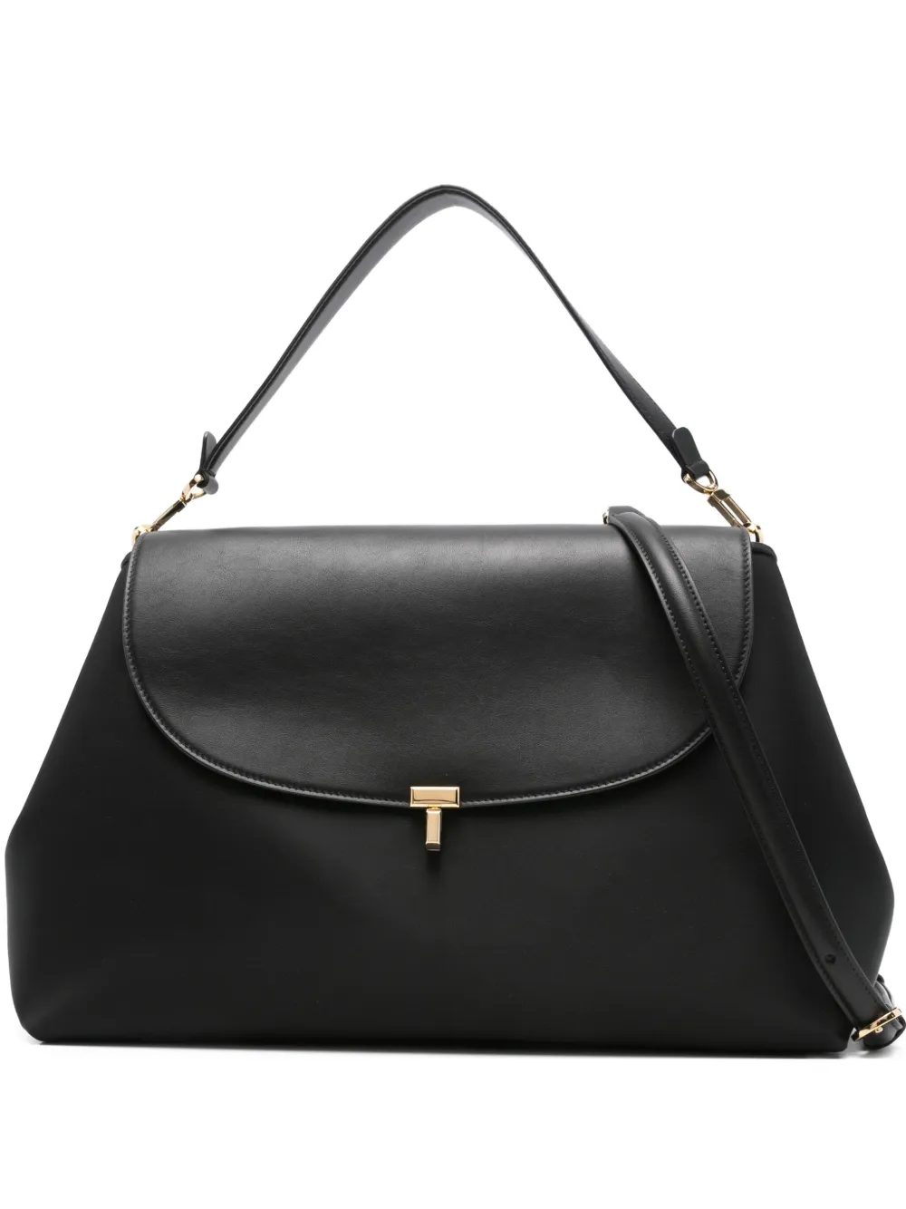 Totême T-lock Satchel Bag In Black