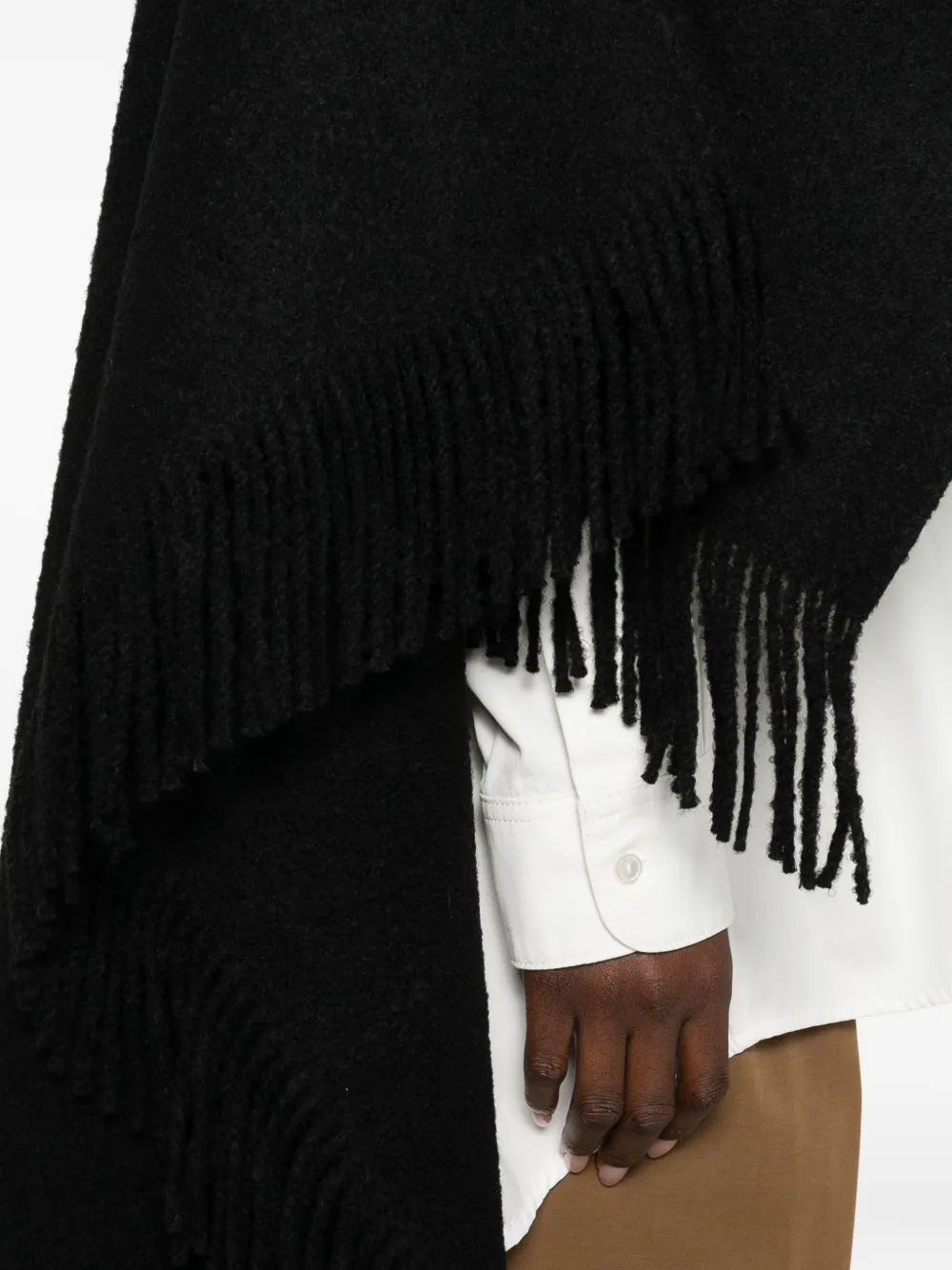 Totême Fringe-detailing Scarf In Black